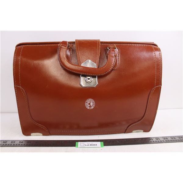 Cheney Fake Lock Briefcase "Master Salesman's Club" 17" x 12" x 6"