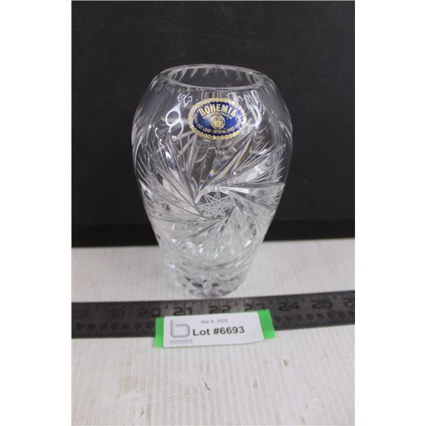Lead Crystal Vase 6" Tall