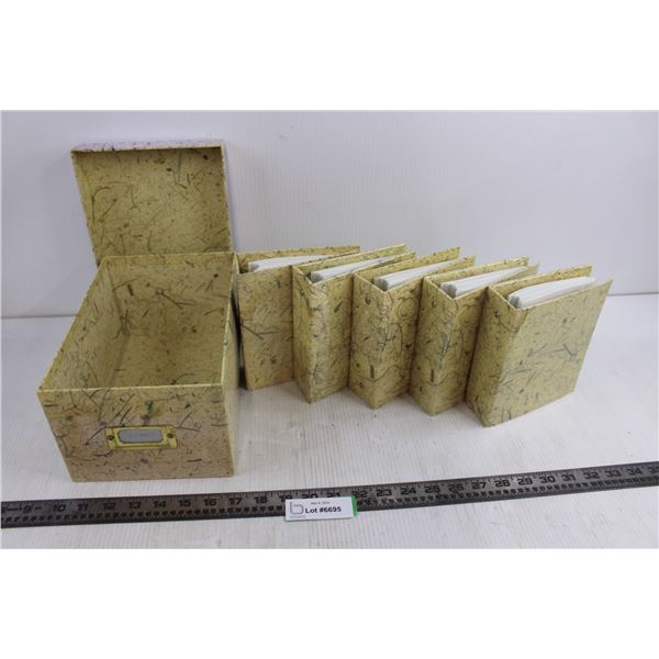 Set of 5 Picture Albums with Storage Box - Cover Faded