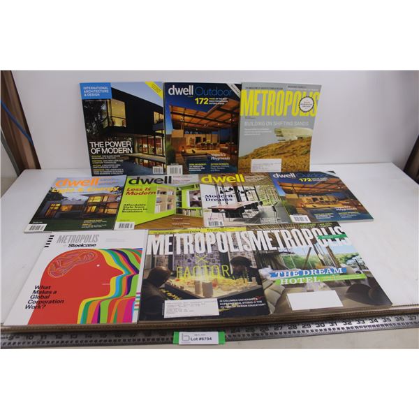 (10) Architectural Magazines (dwell, Metropolis)