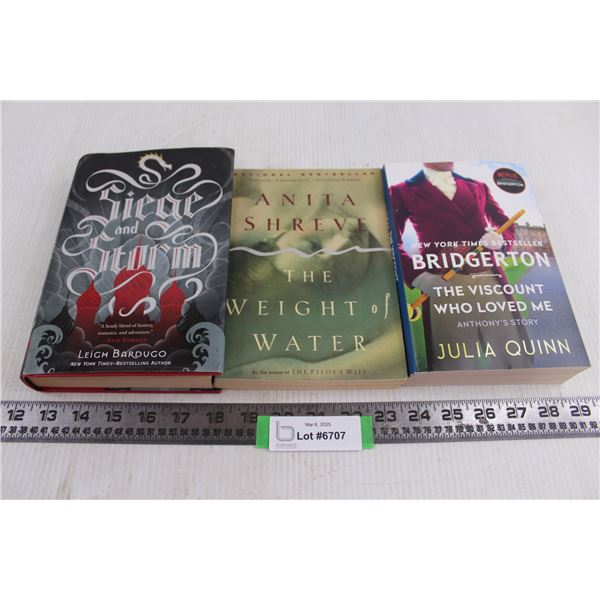 (3) Books (Bridgerton, Siege & Storm, The Weight of Water)