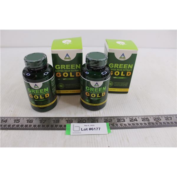(2) Bottles of Life & Food Green Coffee Bean Extract Gold - Sealed