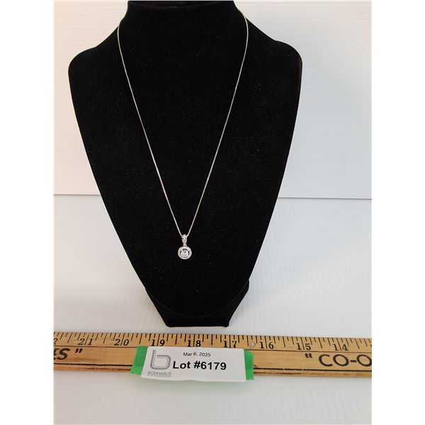 Circle Sterling Silver Pendant Necklace