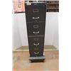 Image 1 : * Cole Steel Vintage 4-Drawer Metal File Cabinet 24" x 15" x 53"-Dolly not included