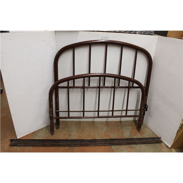 * Vintage Single Bed Metal Frame Complete 74" x 47" x 46" Head Board
