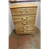 Image 1 : * Solid Wood 5-Drawer Dresser 31" x 17" x 46" - Third Drawer Hard to Open - As is