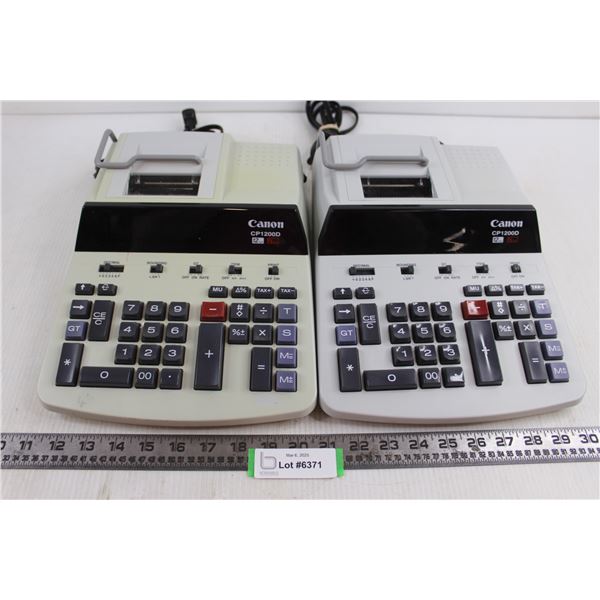 (2) Canon CP1200D Office Calculators - Tested