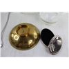 Image 3 : Small Metal Oval Shaped Trinket Box, USB Port Operated Light- As Is, Misc