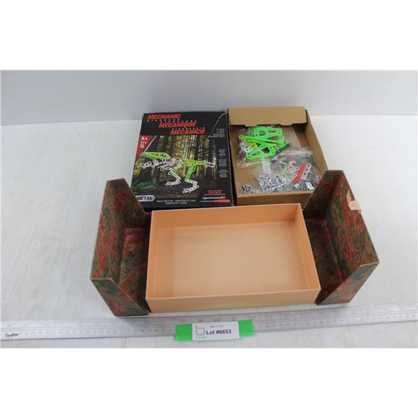 Montoy Mechanic Dinosaur Building Set- As Is, Rectangular Gift Box