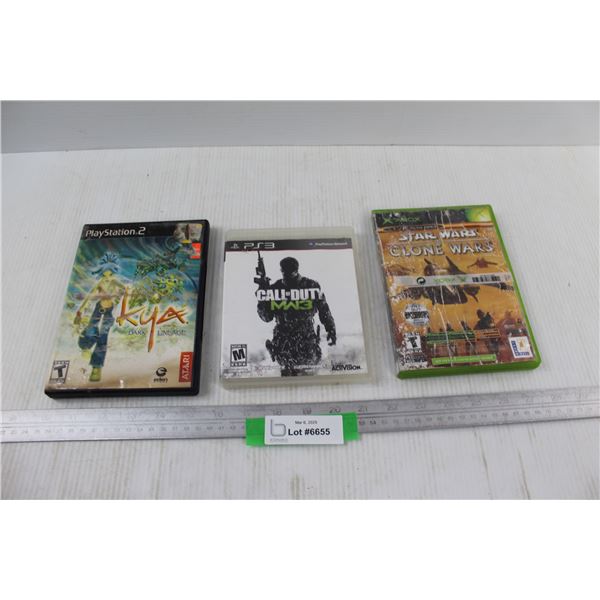 (3) Xbox/ Playstation Video Games, Call Of Duty, Star Wars, Misc- All As Is