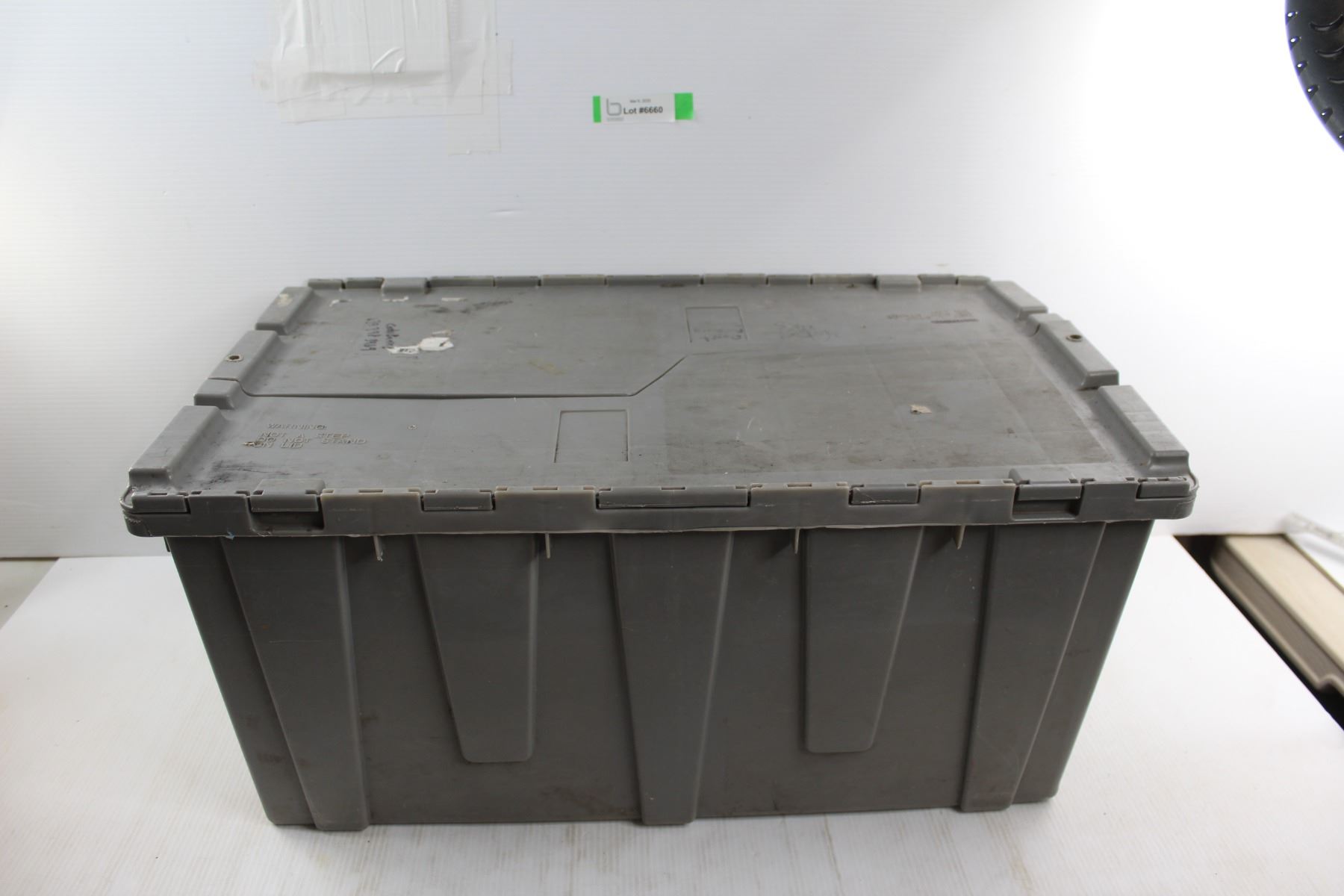 Plastic Tote with Interlocking Lid- 17'' x 27'' x 12'' - Bodnarus ...