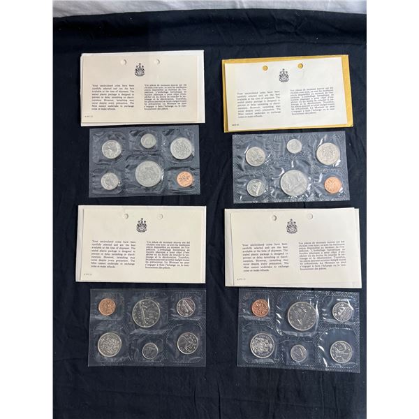 4 Sets Royal Canadian Mint Uncirculated Coin Sets