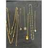 Image 2 : Assorted Gold Coloured Fashion Jewellery Necklaces