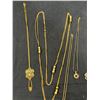 Image 3 : Assorted Gold Coloured Fashion Jewellery Necklaces