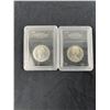 Image 1 : 2 Authenticated Brilliant Uncirculated Canadian Silver Dollars