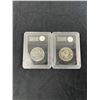 Image 2 : 2 Authenticated Brilliant Uncirculated Canadian Silver Dollars
