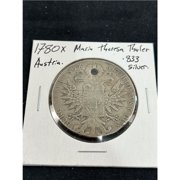 1780x Maria Theresa Thaler Coin (.833 Silver)