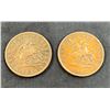 Image 1 : 2 Bank of Upper Canada One Penny Bank Tokens