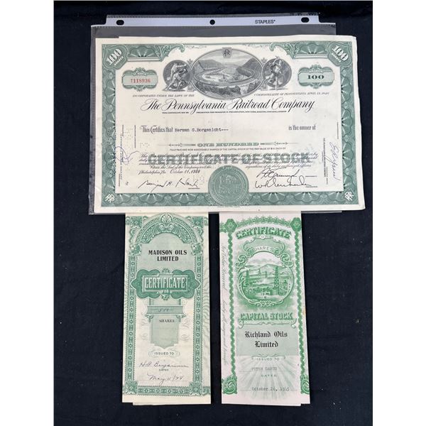 Vintage Share Certificates