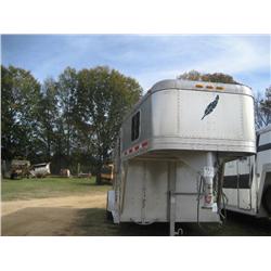 2002 FEATHERLITE 16' STOCK TRAILER