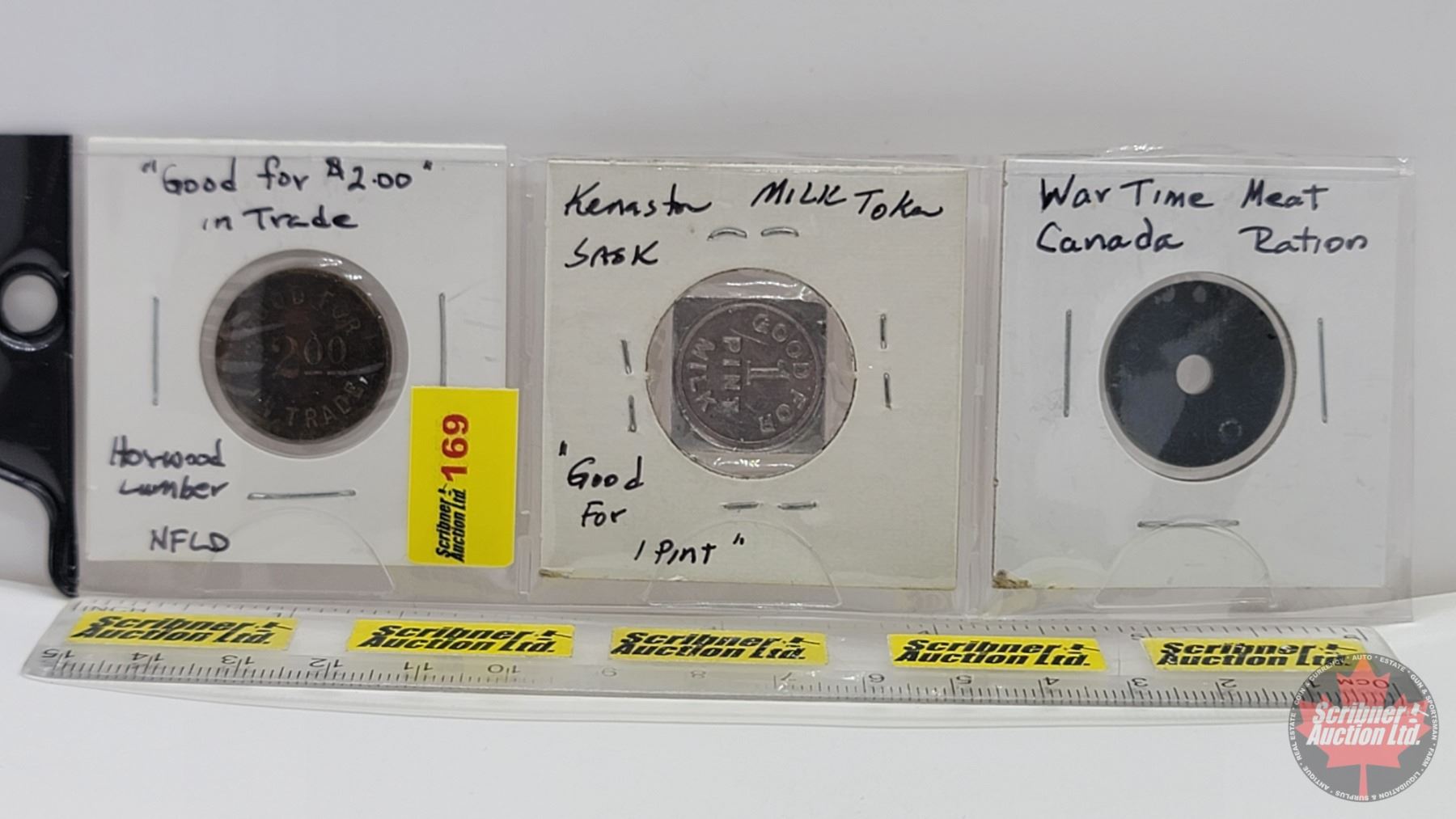 Meat Ration Token Trade Tokens (3): - Canada : War Time Meat Ration - Good for 1 Pint ...