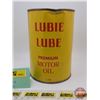Image 2 : LUBIE LUBE : One Litre Motor Oil Can (6"H x 4"Dia) (SEE PICS!) (Listing & Descriptions are a GUIDE O