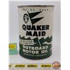 Image 2 : QUAKER MAID : One U.S. Quart : Outboard Motor Oil Can (Cardboard) (5-1/2"H x 4"Dia) (SEE PICS!) (Lis