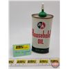 Image 1 : B/A Household Oil Tin (4 Fl Oz) (Partial Full!) (6"H) (SEE PICS!) (Listing & Descriptions are a GUID