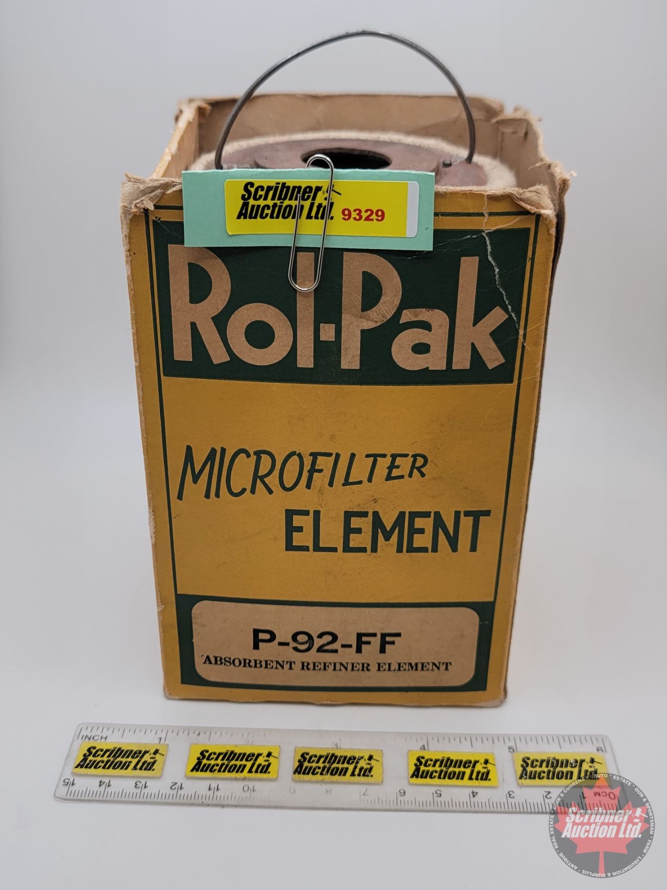 Oil Filter: Rol-Pak Microfilter Element in Box (Box Measures: 6-1/4