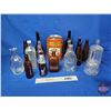 Image 1 : Bottles/Tin Collection (17 Items) : - 16 Bottles  - Metal Mini Beer Keg (Tallest Bottle Measures: 11