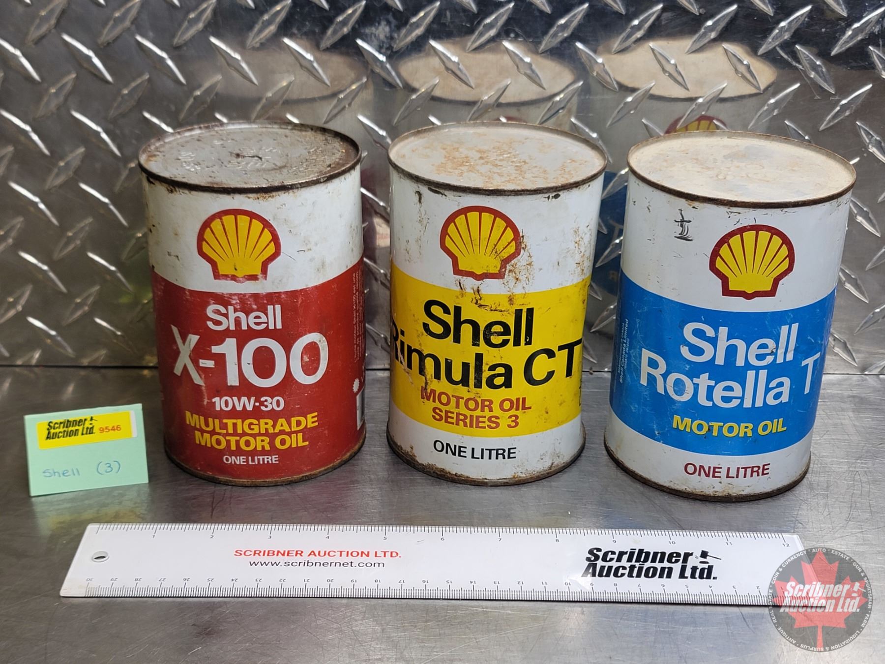 Shell Engine Oil Red SHELL Combo (3): - One Litre : X-100 Multi-Grade Motor Oil Can (Red ...
