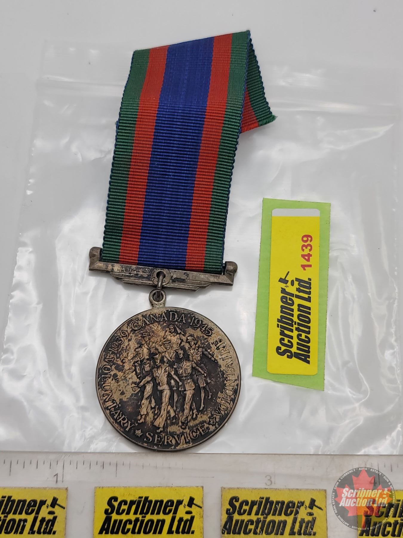 Rod Scribner Service Ribbon WAR VOLUNTEER SERVICE MEDAL : Canadian Issue - Silver (1939-1945) (WW2 ...