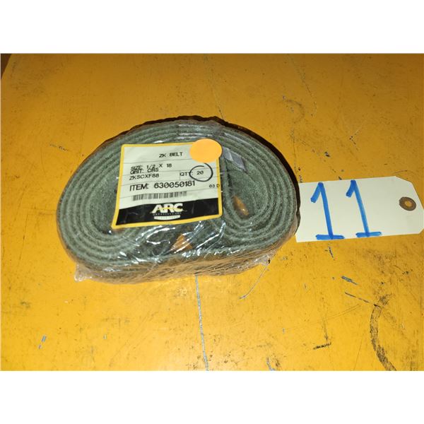 ARC Abrasives ZK Belt(20) 1/2" x 18" Grit: CRS