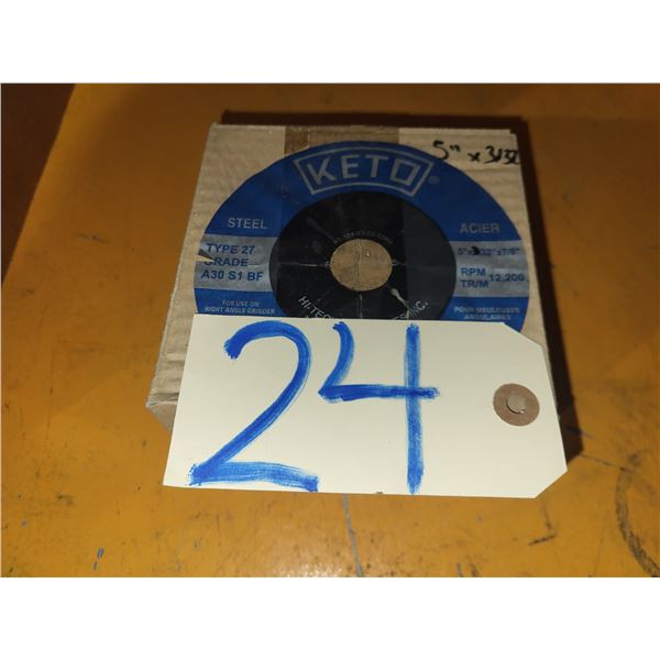 Box(25) of KETO Cutting Disc 5" x 3/32" x 7/8"