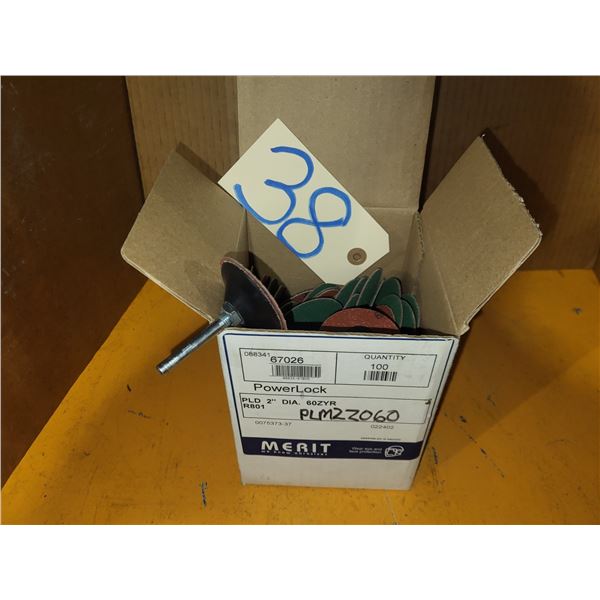 Box(100) of MERIT Poer Lock Disc 2" Gr.60zyr with mandrel