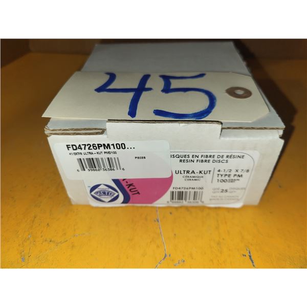 Box(25) of Sanding Disc 4"1/2 Gr. 100