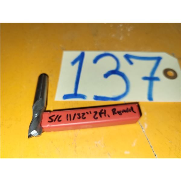 Solid Carbide End Mill 11/32" 2fl. Regrinded Tip