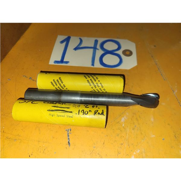 Solid Carbide BullNose End Mill 5/8" 2fl.