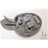 Image 3 : Inuit soapstone carving of an igloo with occupants including three human figures, on decapitated, se