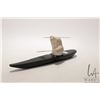Image 1 : C. Totan hand carved "Kayaking Hunter" dated 2002, 12 1/2" in length