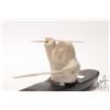 Image 2 : C. Totan hand carved "Kayaking Hunter" dated 2002, 12 1/2" in length