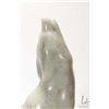 Image 2 : D.C. Labbe hand carved green soapstone "Coyote", signed by artist and "Nanton A.B. Canada", 14" in h