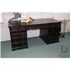 Image 1 : Modern double pedestal office desk with file drawers on each side, note: top and pedestal separate f