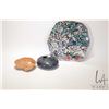 Image 1 : Three pieces of Selfridge pottery incuding stylized footed dish, stylized rose bowl and a 14" square