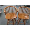 Image 2 : Two wooden swivel bar stool, each 30" in height