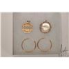 Image 1 : Selection of 10kt yellow gold jewellery including an " I'll never STOP loving you" charm, a pair of 