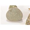 Image 3 : Two carved soapstone including bobbing seal 3" signed Davidee-Itulu, Lake Harbour N.W.T. 1976 and lo