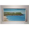 Image 1 : J. Morrison framed acrylic on board painting, titled Port-of-Ness, signed by artist 1972, 17" X 29"