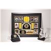 Image 1 : Framed Boston Bruins hockey card collage, overall dimensions including frame 19" X 23" and a Boston