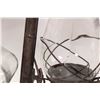 Image 2 : Two colourless glass oil lamps and Beacon barn lantern, note: broken lens
